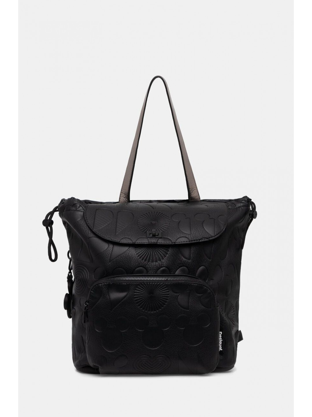 Batoh Desigual ALL MICKEY KRAPINA dámský černá barva velký hladký 24WAKP01